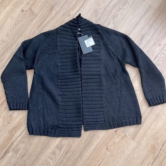 Club Monaco Sweater Vtg Cropped Black Medium NWT - Picture 1 of 9